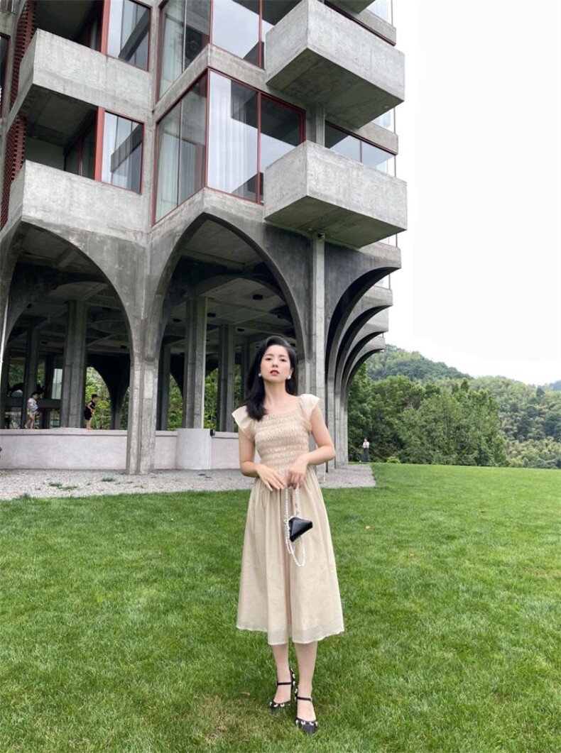 【现货】打揽飞飞袖连衣裙,女装连衣裙,欧尼蒂