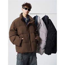 仿牛仔拼接假两件棉衣保暖设计感立领棉服A170-M912-P135控188，男装棉衣，电商A170