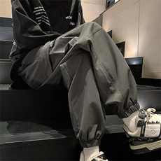 24春款港风工装休闲裤束脚裤男KP213P55，男装休闲裤，星座1204-3