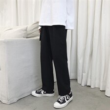 港风宽松复古休闲裤男士秋季潮流个性直筒裤K859-P45，男装休闲裤，电商A128