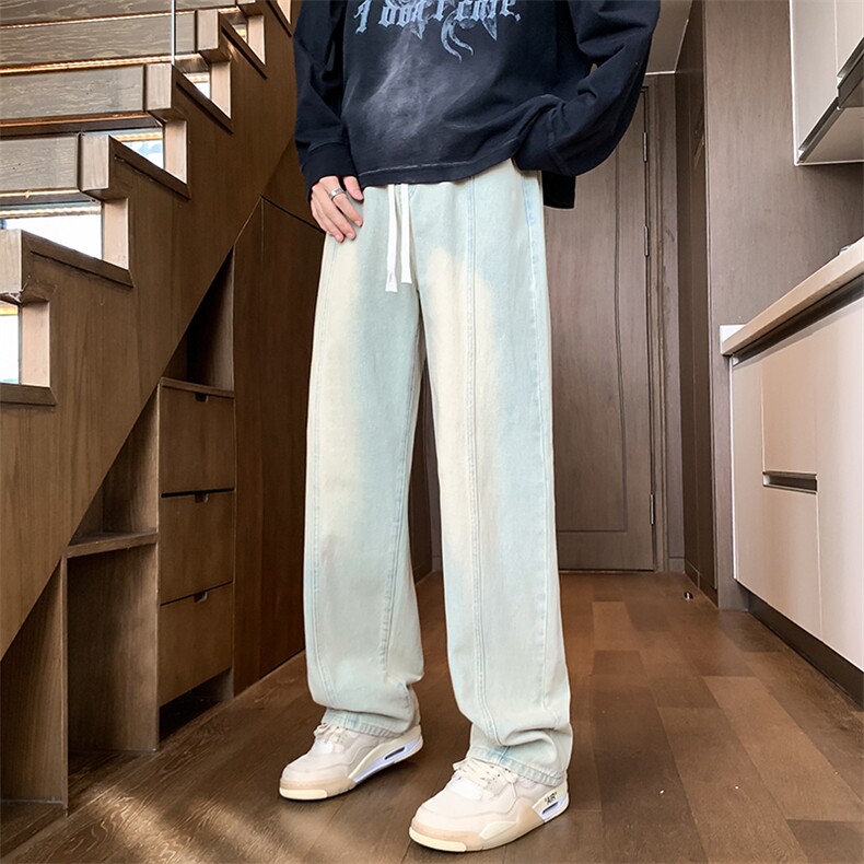 拼接牛仔裤直播品质B342-K9005-P37无差价,男装牛仔裤,电商B342