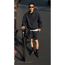 XZ1005-1-TTH541-P上衣95短裤45轻薄款防晒套装情侣款连帽防晒衣，男装防晒衣，星座1005-1