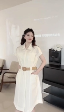 2025时尚百搭连衣裙中长款短袖，女装连衣裙，翩雅女装供货