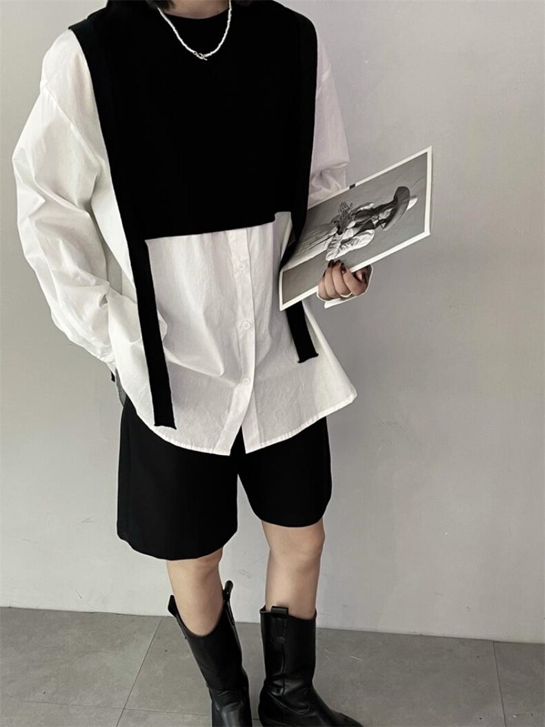 雷洛奇丽—秋装拼接衬衫，女装衬衫，雷洛奇丽