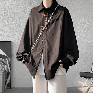 8XL-M 特大码风棉麻长袖盘扣亚麻刺绣衬衫男新中式CS510P65图片