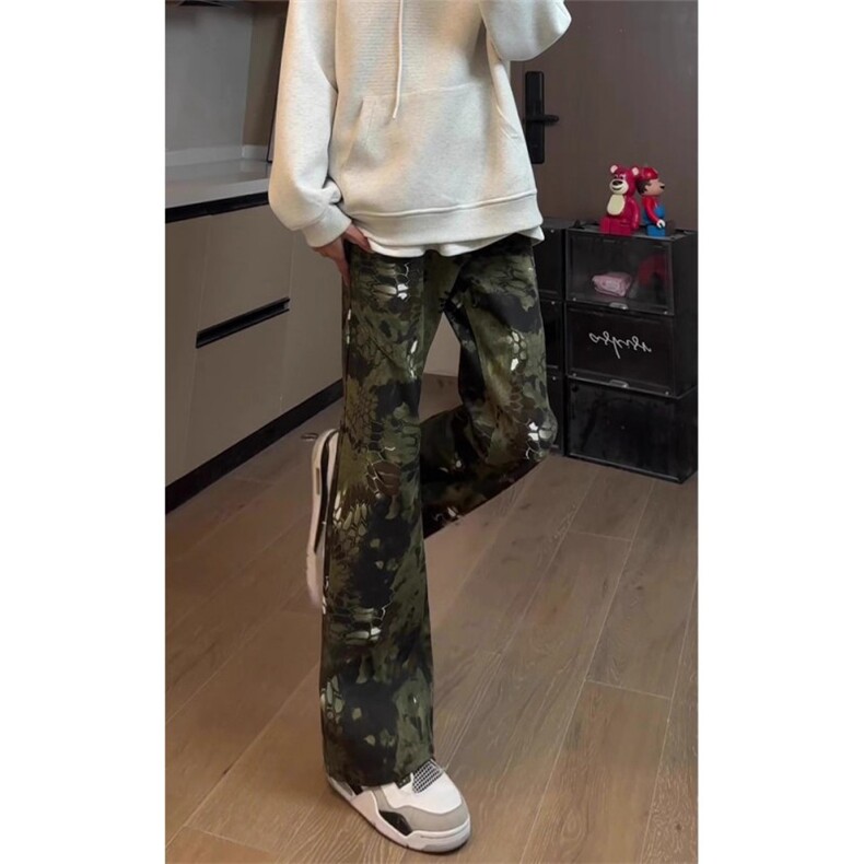 1506A/G77280/P43美式提裆迷彩蛇纹牛仔裤,男装牛仔裤,星座1506A