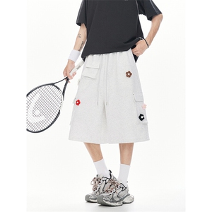 港风休闲潮流时尚裤子夏季文艺清新直筒七分潮流短裤K782TP45控78图片