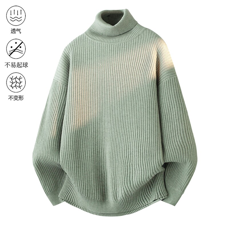 高品质City秋冬加厚设计感纯色街头高领针织毛衣2025 MZ86-P48图片