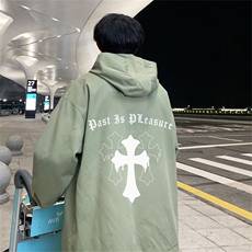 电商DSA028-JKAV567100聚酯春季新款港风连帽夹克男，男装夹克，电商A028