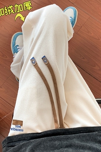 灯芯绒运动裤男秋冬季ins潮牌日系宽松阔腿裤加绒加厚休闲裤K51图片