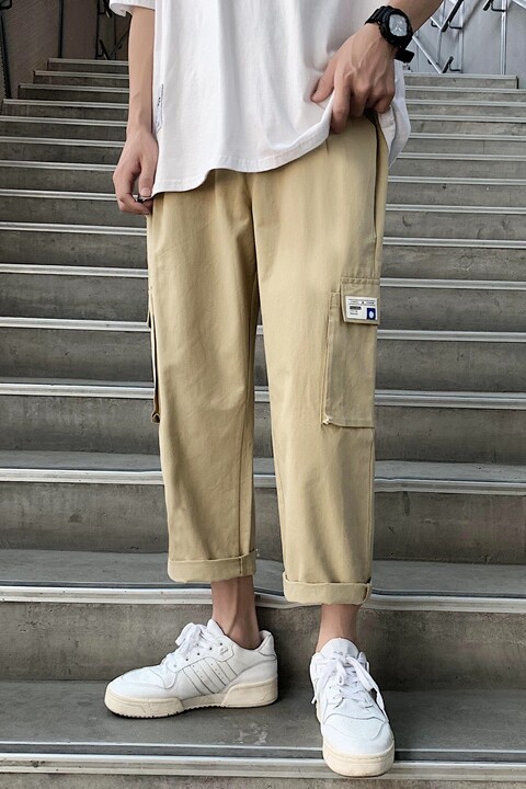 2021休闲裤运动九分裤直筒阔腿韩版宽松潮流情侣工装裤,男装休闲裤,星座1008