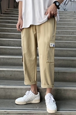 2021休闲裤运动九分裤直筒阔腿韩版宽松潮流情侣工装裤，男装休闲裤，星座1008
