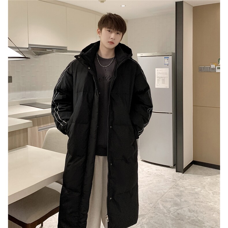 羽绒服冬季新款中长款情侣韩版连帽羽绒服外套Y918/P190,男装羽绒服,星座202