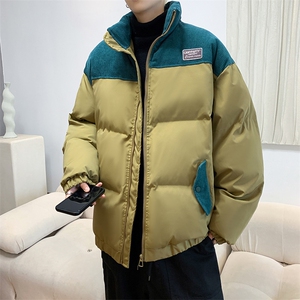2022棉衣加厚保暖宽松拼接撞色立领美式面包服 W6211-P90图片