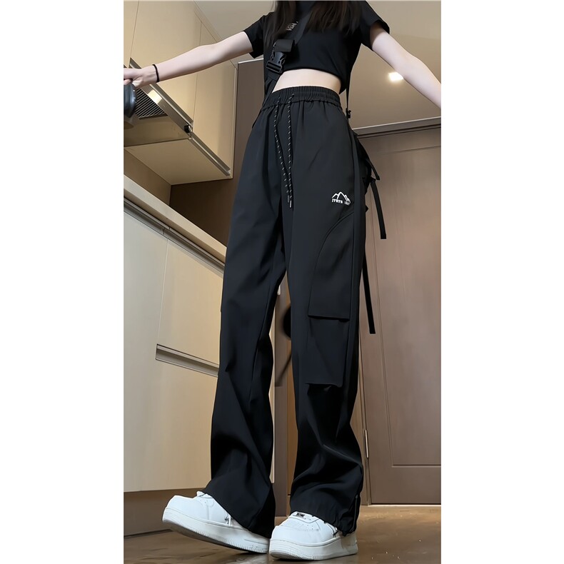 抖音品质春季新款潮流百搭褶皱宽松冲锋裤B315-K24031-p50控68图片