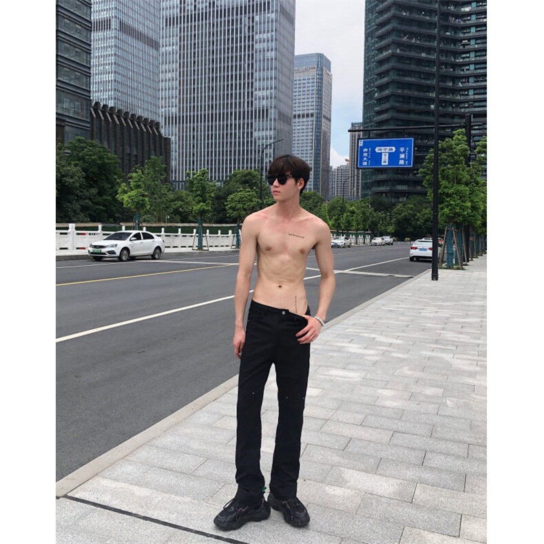 春夏季新款美式高街机能铆钉解构休闲裤BK2304-P60控78,男装休闲裤,星座1002-1