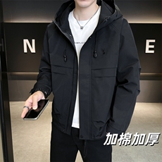 加棉加厚连帽长袖美式简约夹克秋季休闲外套NM828-P100，男装夹克，星座310B-3
