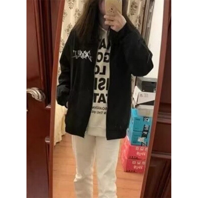 高街刺绣飞行员夹克棒球服男女2025春秋宽松拉链休闲外套JF103,男装夹克,星座1116A（原606A-3）
