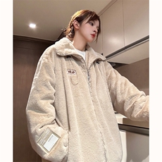 仿兔毛外套D3141-TP95控价138冬季新款宽松贴标男女保暖棉衣，男装棉衣，电商A102-1