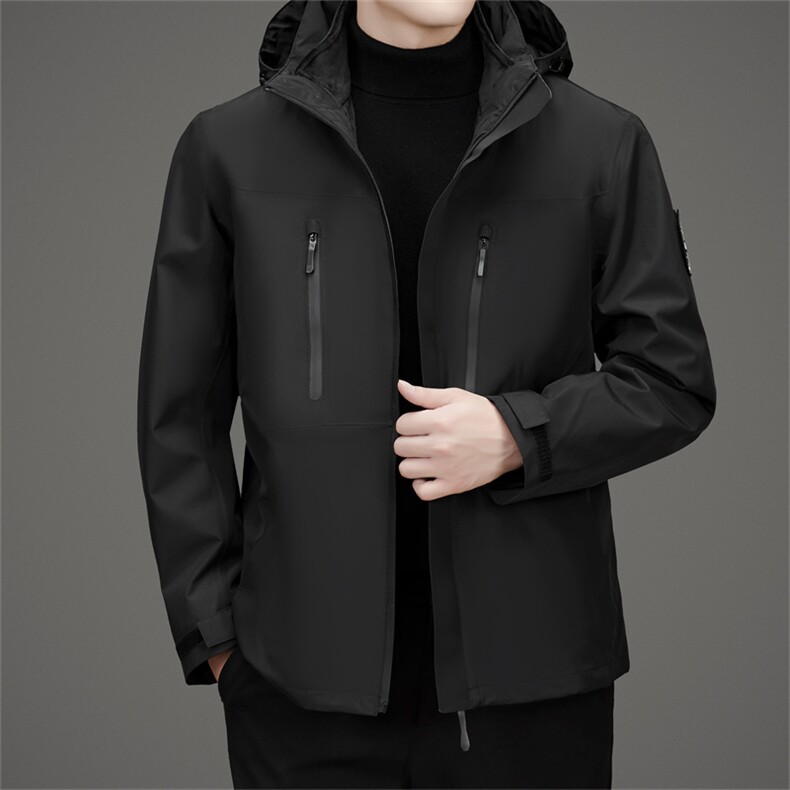 男士户外三合一冲锋衣两件套加棉加厚可卸内胆秋冬防风服登山外套,男装夹克,钱塘6003（原4033）