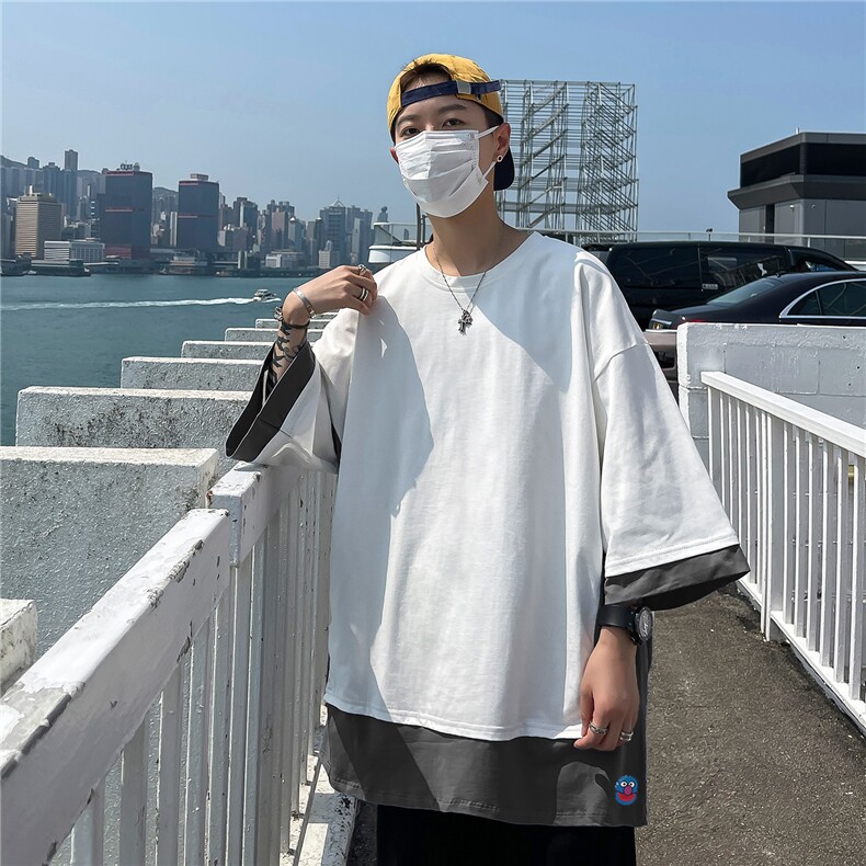 港风玮电商A088-DH4001-TP28100夏季新款宽松短袖T恤控48,男装T恤,电商A088