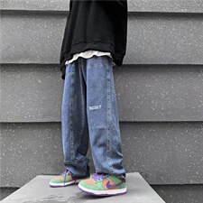 韩版潮流牛仔裤水洗ins复古字母印花N265P40，男装牛仔裤，星座1116-2