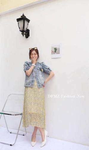 连衣裙+牛仔外套，女装连衣裙，东方明珠