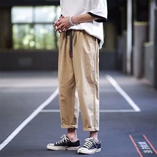 九分裤子男夏季薄款速干日系复古潮流潮牌青少年宽松直筒休闲长裤，男装休闲裤，星座218-1（原230）