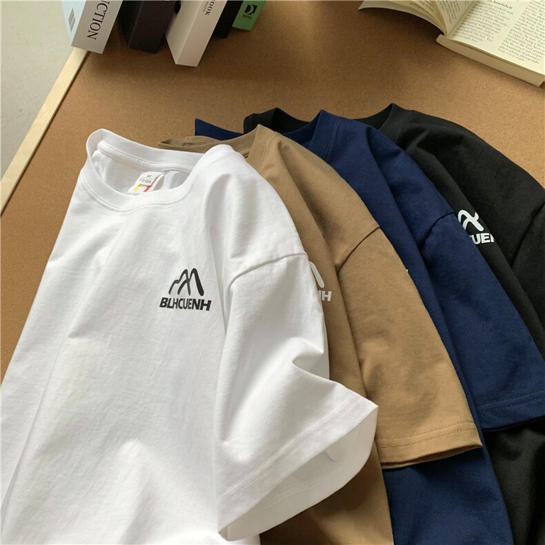 春夏新款重磅纯棉印花T恤XZ604-DT204-P35控48,男装T恤,星座604