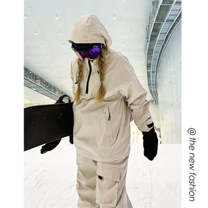 冬新港风户外俩件套中性风滑雪服套装防风防水保暖外套TZ033-P220图片