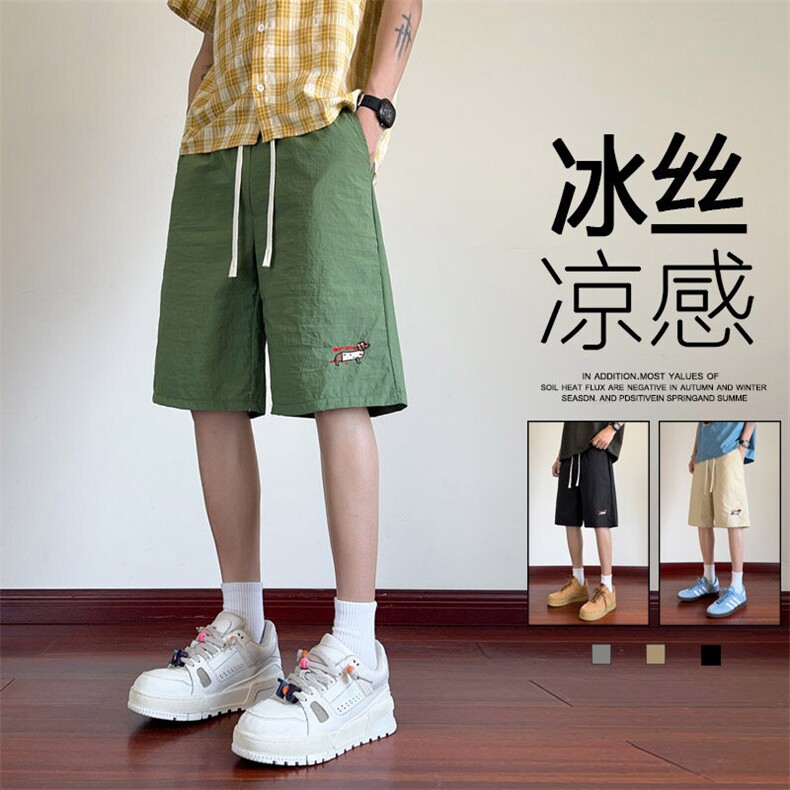 ！2026夏季新款男士香肠狗刺绣短裤速干冰丝五分裤DK325特P18,男装休闲裤,电商B220