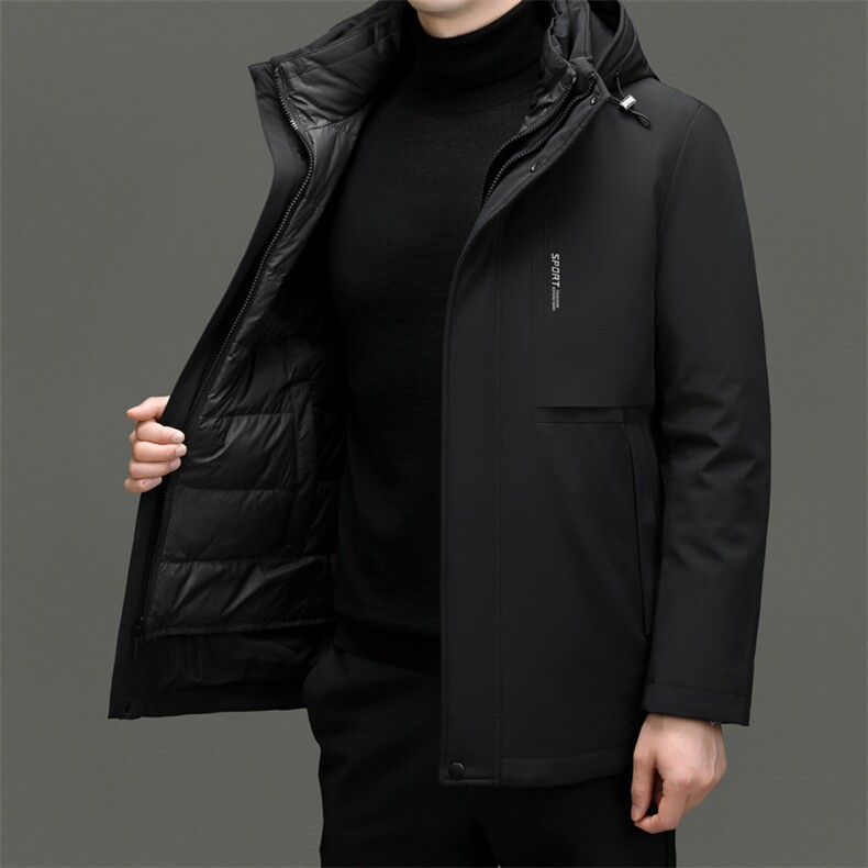 DF8805钱塘2020-2时尚休闲百搭冬季厚款连帽中年男士羽绒服330,男装羽绒服,钱塘207-2