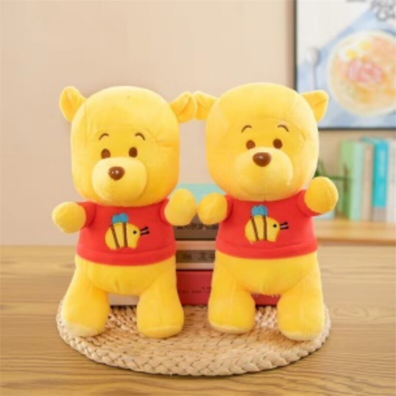 维尼尼可爱精品毛绒小熊八寸娃娃机穿衣公仔毛绒玩偶，吉祥玩具