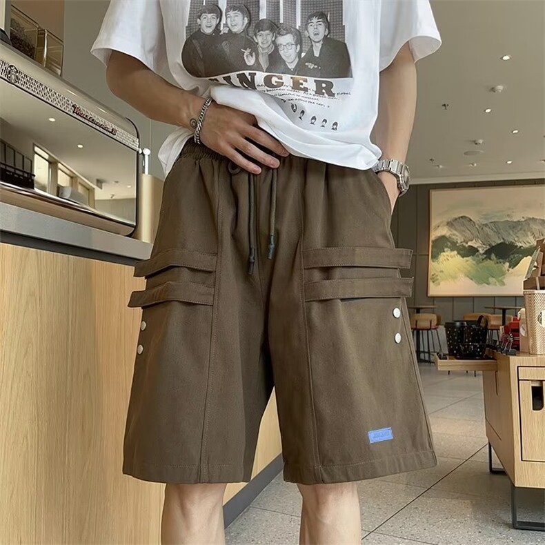 潮牌春秋印花ins宽松型五分裤文艺男潮青春流行休闲裤日系,男装休闲裤,星座716-2
