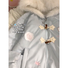 1506A/G78840/P99日系亚萌甜美刺绣猫咪麂皮绒棉服1，男装棉衣，星座1506A