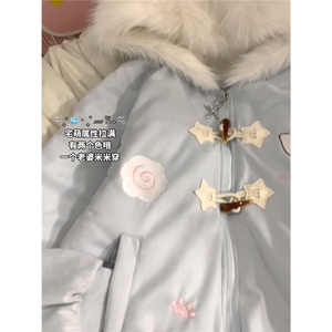 1506A/G78840/P99日系亚萌甜美刺绣猫咪麂皮绒棉服1图片