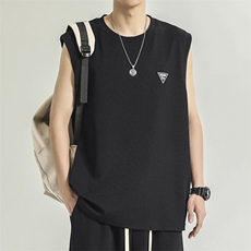 无袖t恤夏季薄款宽松冰丝速干篮球衣服背心休闲TT382-特批34，男装背心/马甲，星座718
