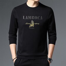 2023春款新款休闲卫衣男圆领中年长袖百搭爸爸装春季宽松上衣，男装卫衣，电商B212（原钱塘6029）