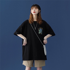 1中性风大码M-5XL图案已注册休闲情侣潮短袖T恤男7800F35控48，男装T恤，星座226-2