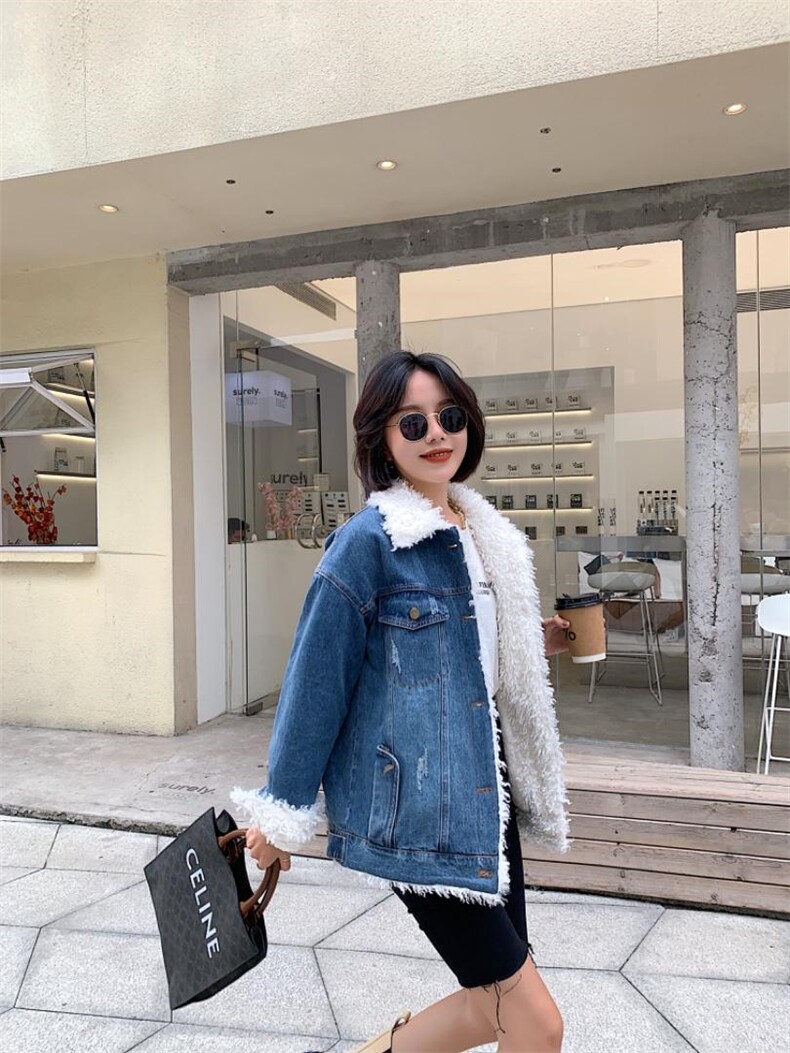 加绒牛仔外套，其它，转角爱尚