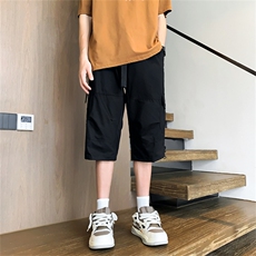 BGW2209男士2024夏季新款青年免烫短裤中腰运动休闲宽松沙滩裤，男装牛仔裤，电商B360