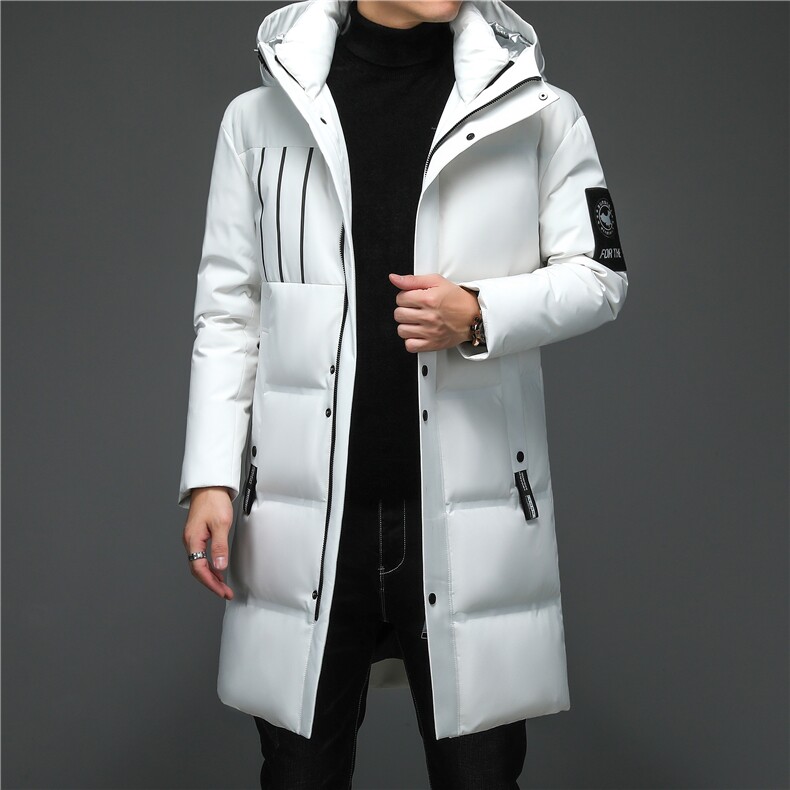 2023冬装新款中老年羽绒服男长款休闲白鸭绒外套ALXB8928-P405图片