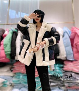 现货，拼接羽绒服,女装羽绒服,笛菲