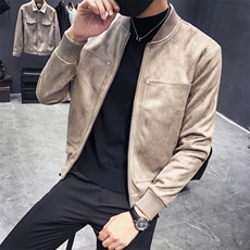 款C301-J$19秋款麂皮绒铆钉夹克外套男士，男装夹克，电商C301