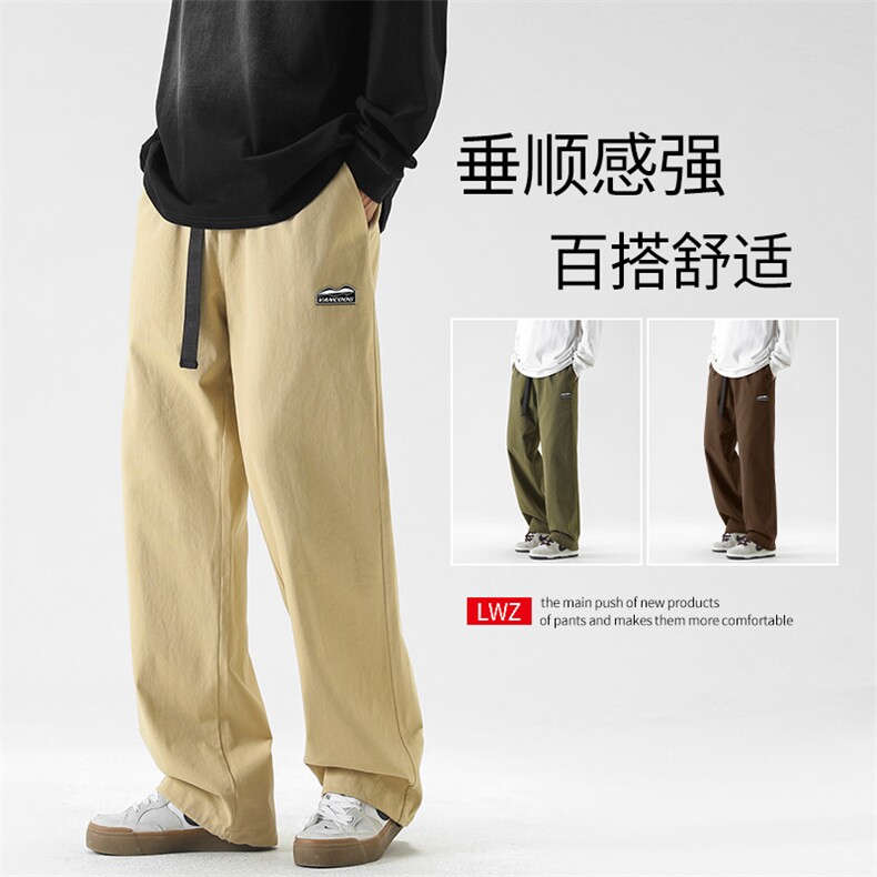 美式高街百搭休闲裤子男纯棉高级裤子显高显瘦   K666特批41图片