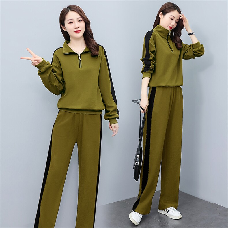 现货2024年新款春装高级时尚休闲洋气显瘦减龄套装,女装套装/套裙,凝聚力