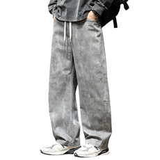纯棉迷彩弯刀裤男士休闲裤2025美式潮牌宽松直筒阔腿裤Z2588-P55，男装休闲裤，星座509
