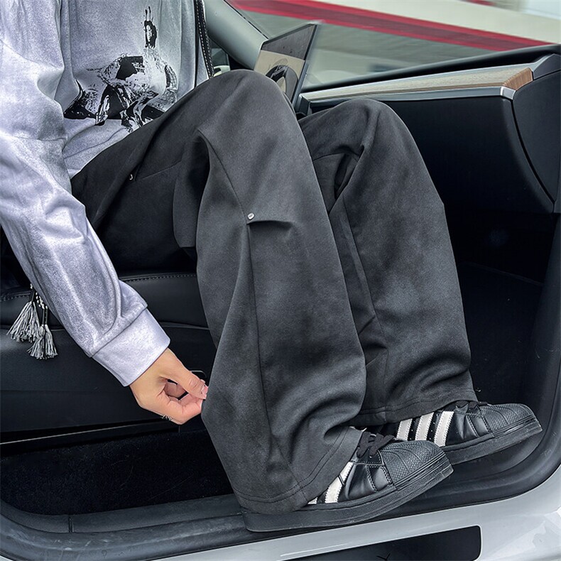 8XL-M美式扎染脏脏弯刀卫裤男阔腿裤子直筒运动长裤P控68,男装休闲裤,电商D206-1