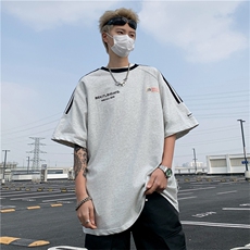 C351-P362024夏季新款宽松百搭条纹T恤美式复古圆领短袖男现货，男装T恤，星座512-6