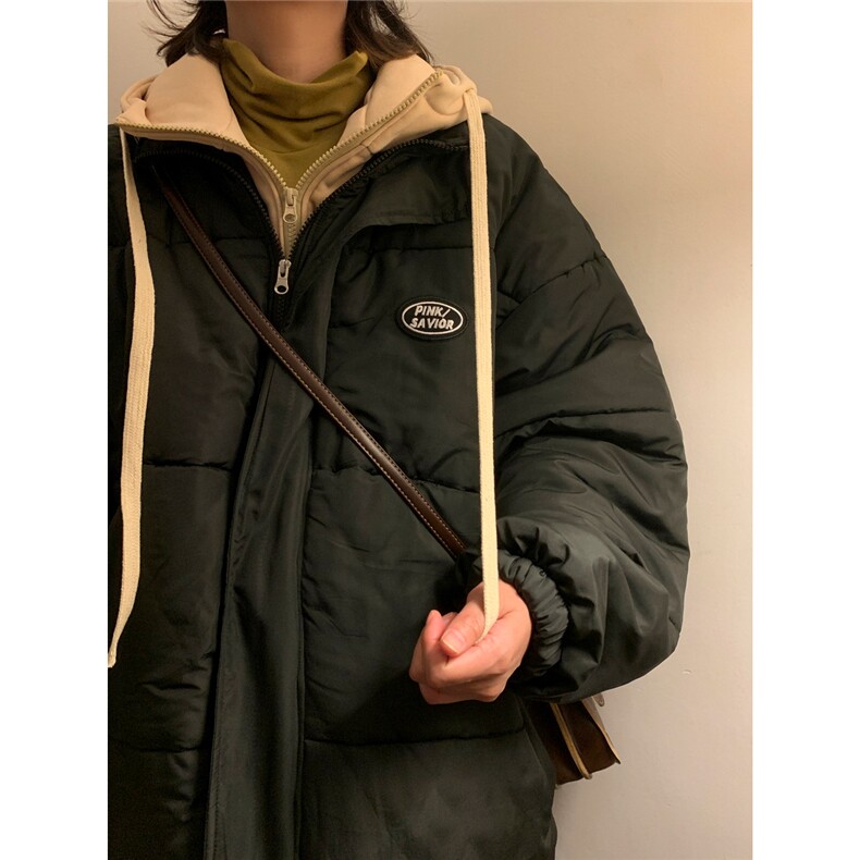 冬装拼接衣假两件外套加厚服港风休闲服1016-1 W55 P108 K145图片